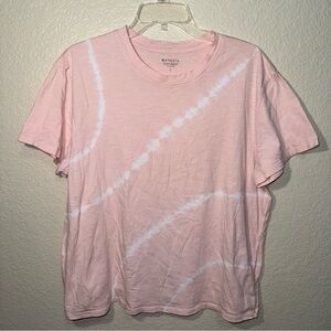 Athleta Tie Dye T Shirt Women’s L Pink Short Sleeve Athletic Casual Tee